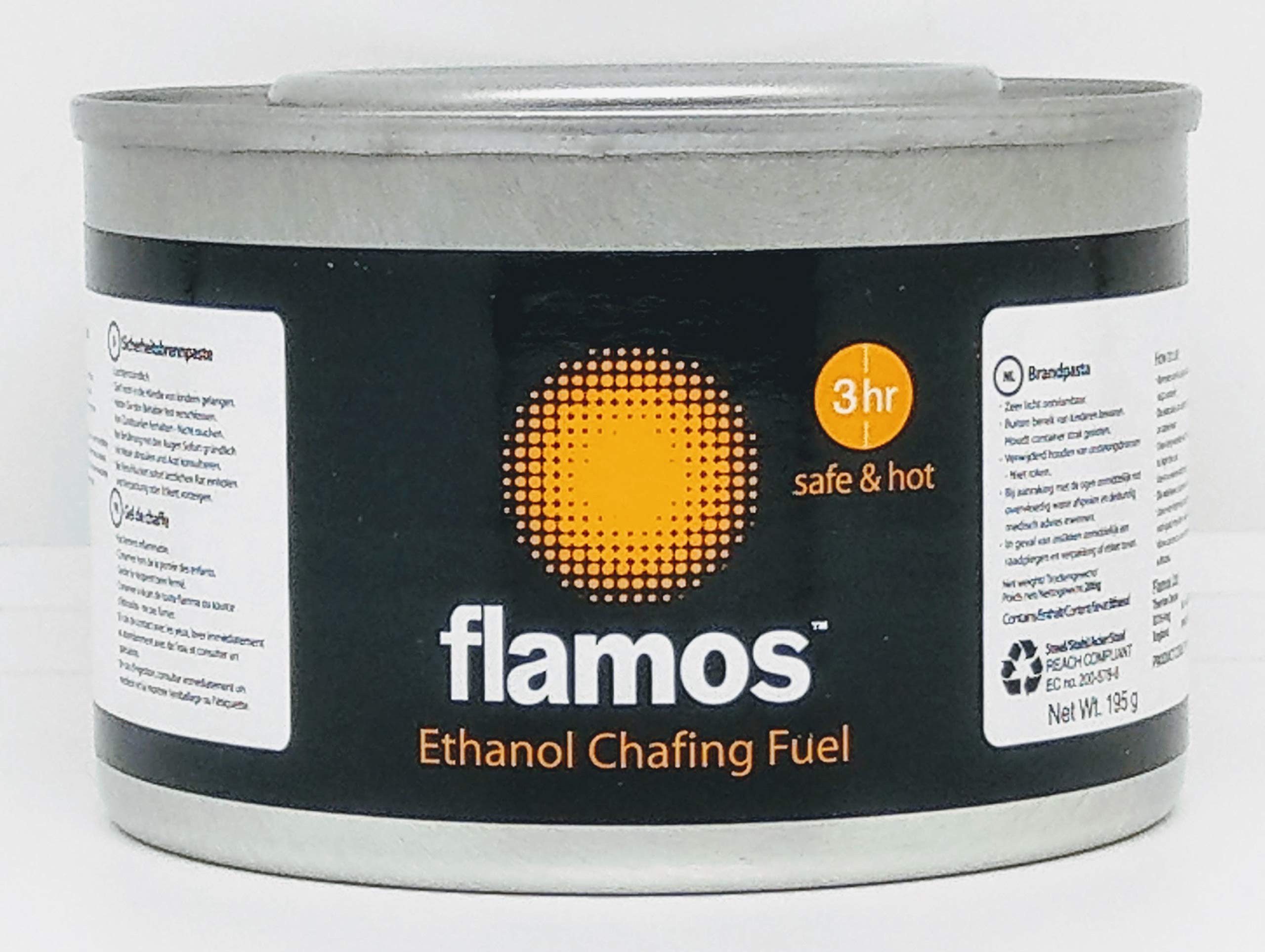 Flamos Ethanol Chafing Fuel 3 hrs Safe & Hot