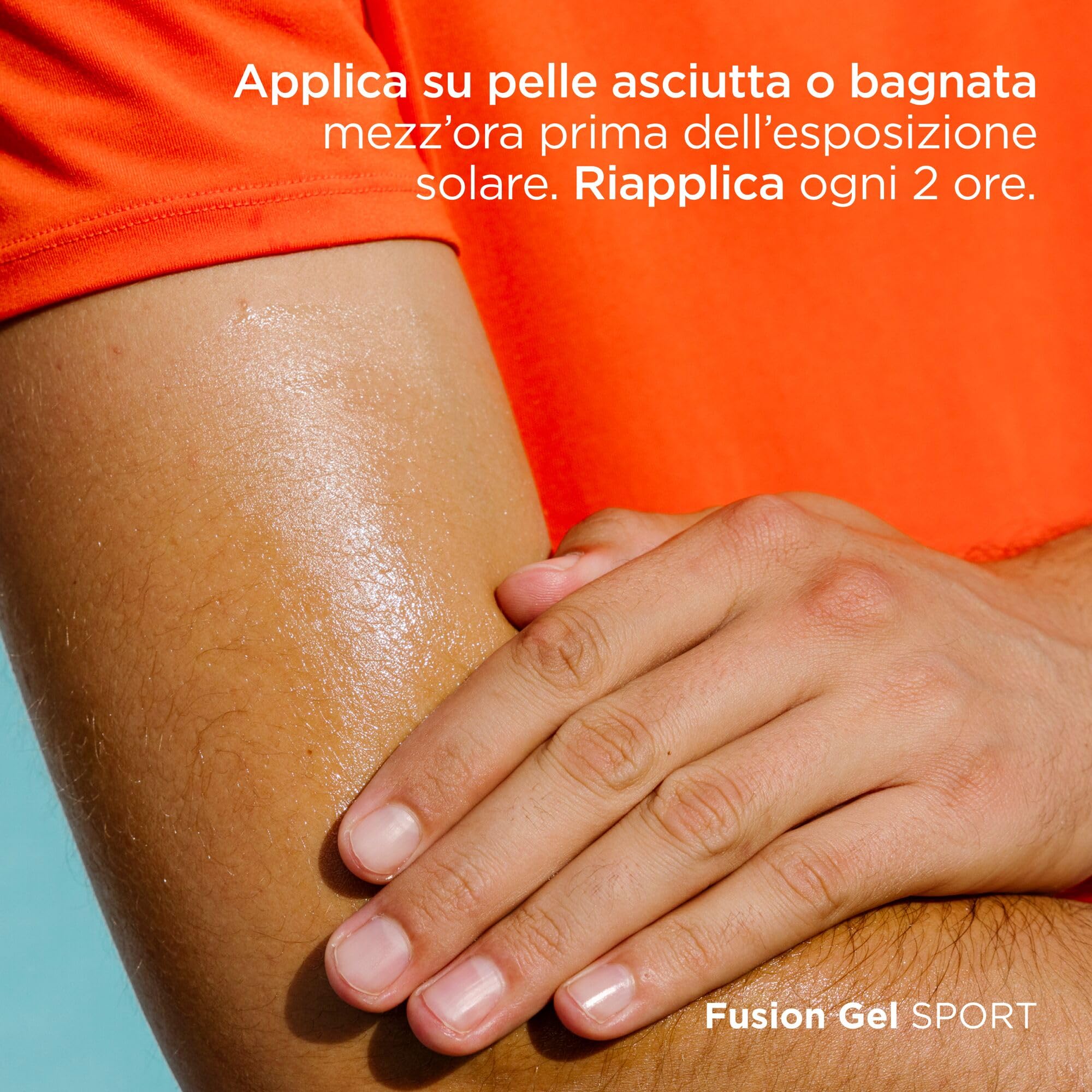 ISDIN Fusion Gel Sport Wet Skin SPF 50 (100 ml) | Crema Solare per il Corpo Ideale per gli Sportivi | Resistente al Sudore | Rinfrescante e Ultraleggero