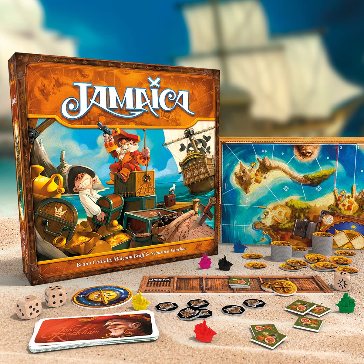 Asmodee, Jamaica, Brettspiel, 2-6 Spieler, 8+ Jahre, italienische Ausgabe