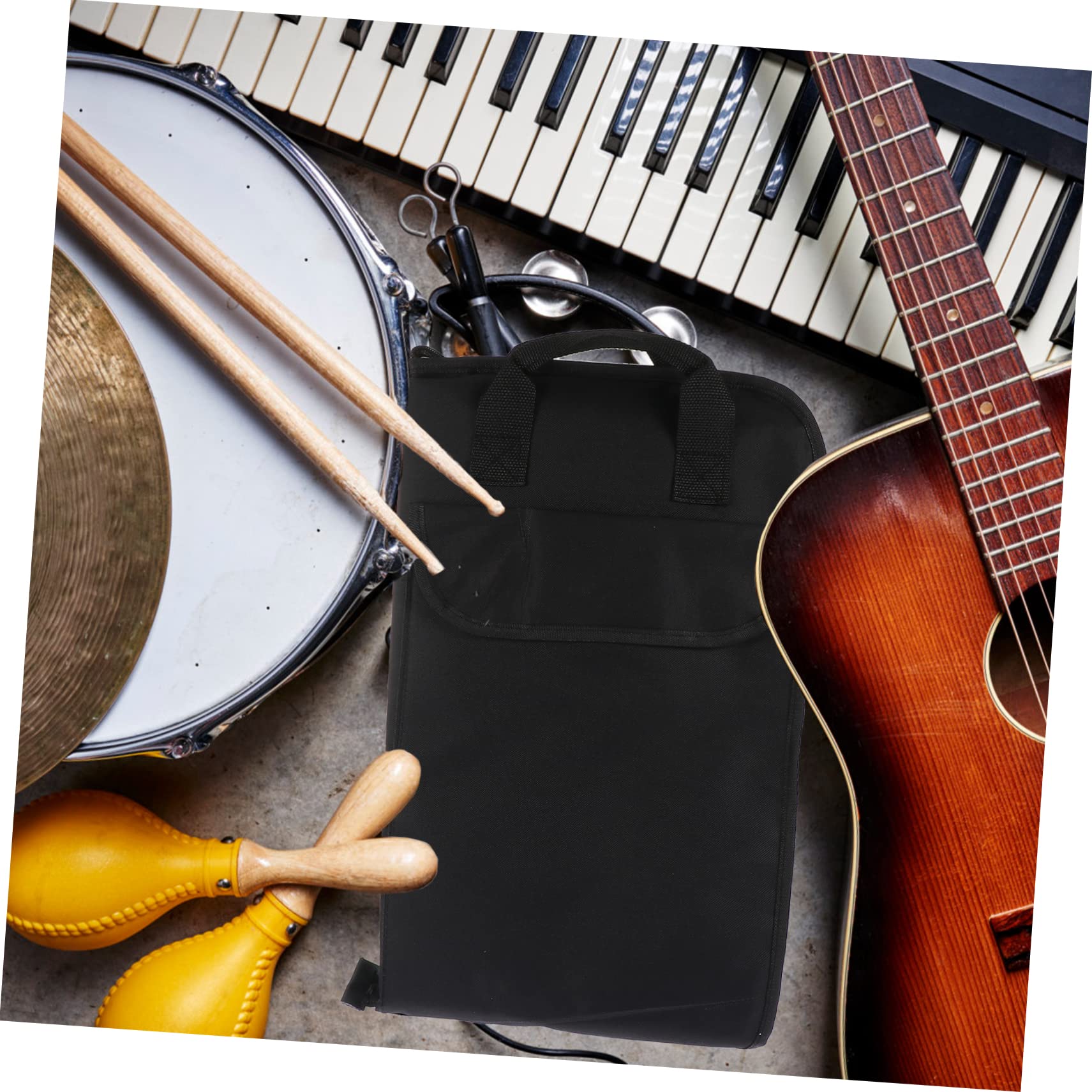 VICASKY 1pc Practical Drumstick Bag Durable Storage Pouch for Drumsticks Stylish Design Random Style Drum Accessory for Musicians and Drum Enthusiasts