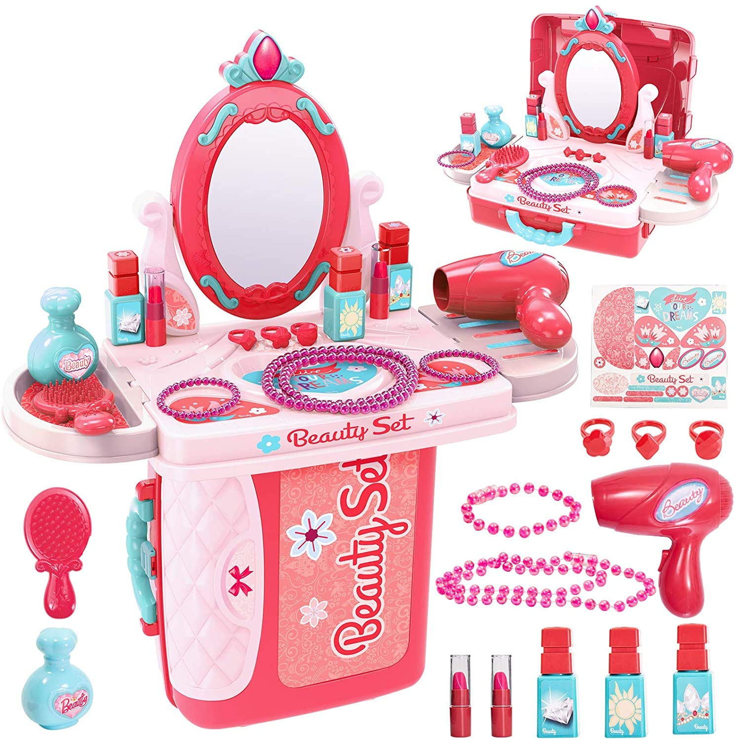 See full amazon price history chart for MANVI Beauty Set for Kids, Beauty Set with Suitcase for Girls, Kids Makeup Set, Beauty Play Set for Kids, Make-up Set for Kids, Portable Beauty Set for Kids (3 in 1 Beauty Suitcase) MANVI Beauty Set for Kids, Beauty Set with Suitcase for Girls, Kids Makeup Set, Beauty Play Set for Kids, Make-up Set for Kids, Portable Beauty Set for Kids (3 in 1 Beauty Suitcase) (B09QPP6J2X) Amazon Price History, Amazon Price Tracker