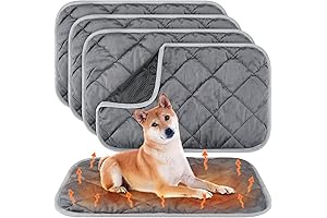 4 Pack Comfortable Self-Heating Pet Pad for Cats and Dogs