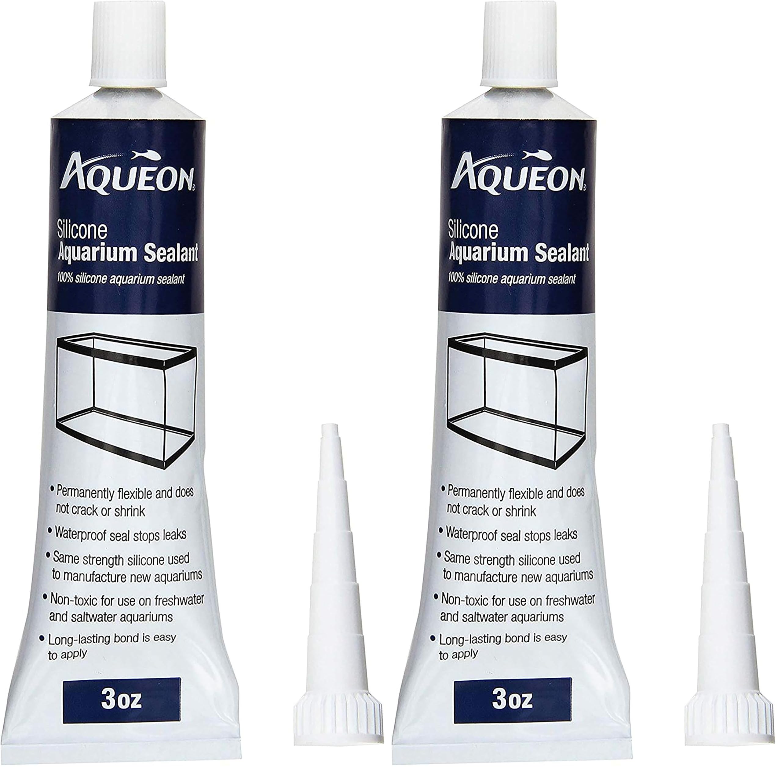 Aqueon Silicone Sealant Clear 3 Ounces (Pack of 2)