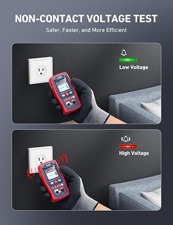 AstroAI Multimeter Tester 4000 Counts, Smart Auto-Sensing AC/DC Voltage, Resistance, Continuity, NCV, Backlit Display & Flashlight, Pocket-Sized - Ideal for Auto & Home Troubleshooting