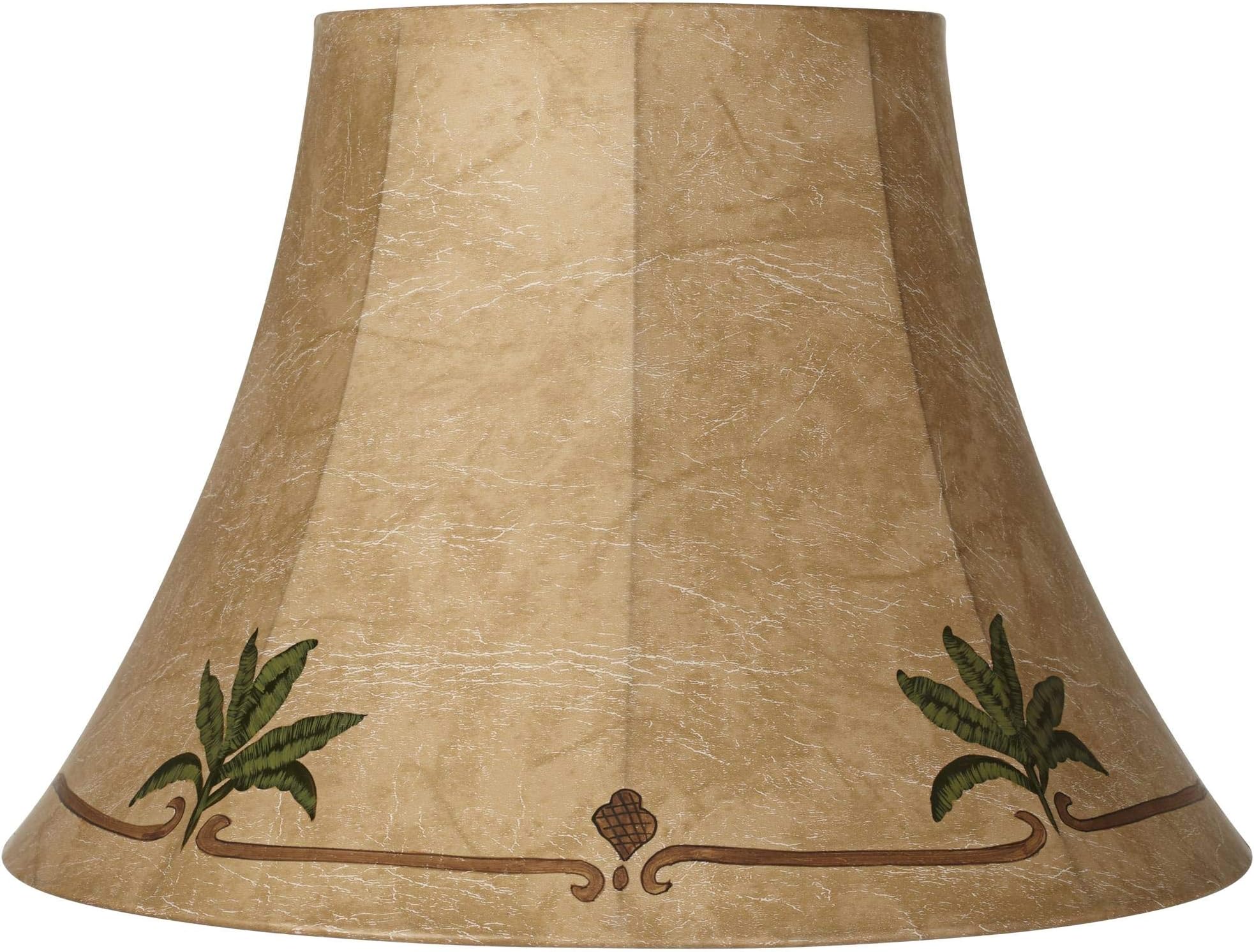 Palm Leaf Faux Leather Lamp Shade 9X18x13 (Spider)