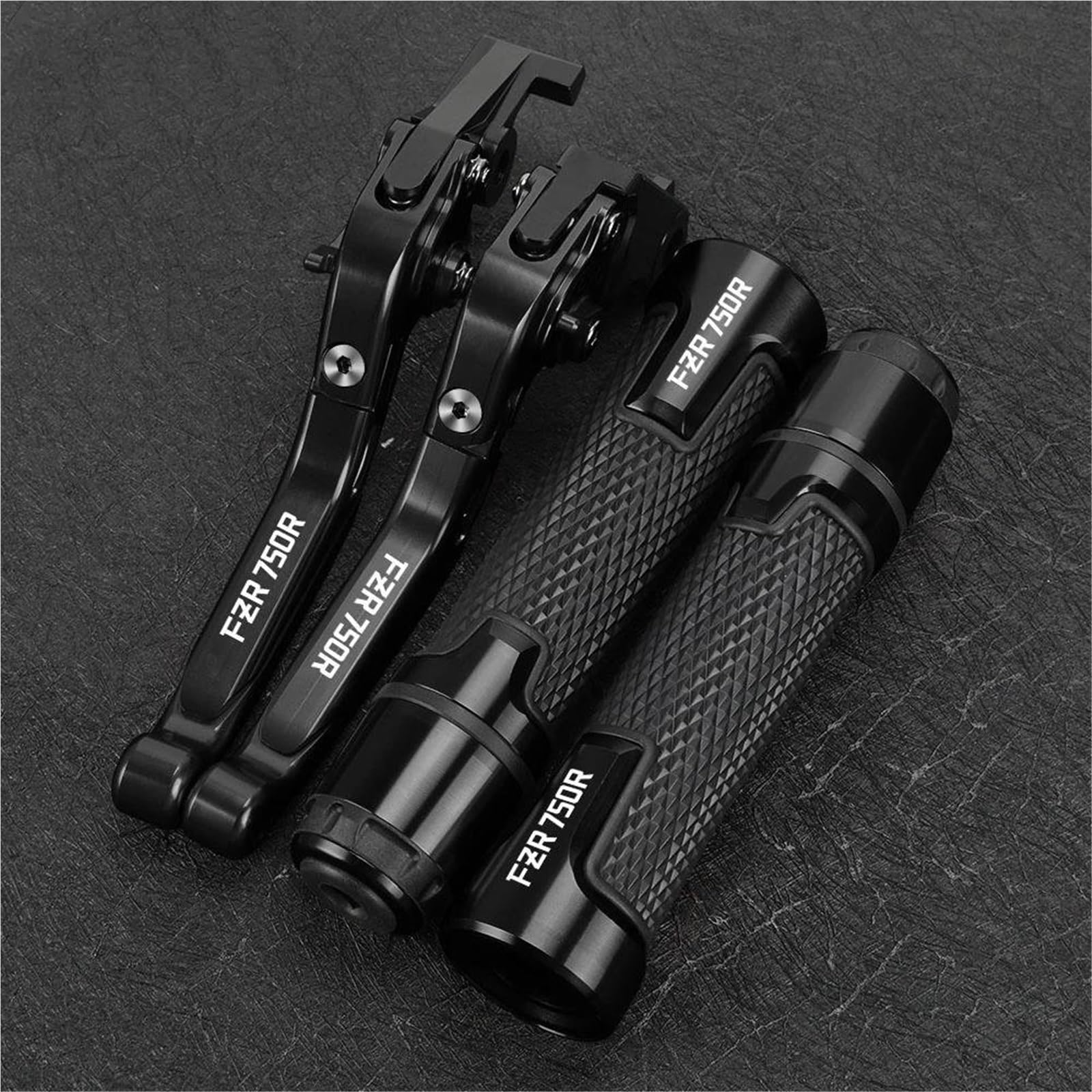 GQUIKGW Replace Brake Clutch Levers Motorcycle Parts Handles Adjustable Folding Extendable for Y-AMAHA for Genesis FZR750R 1987-1998(Black3)