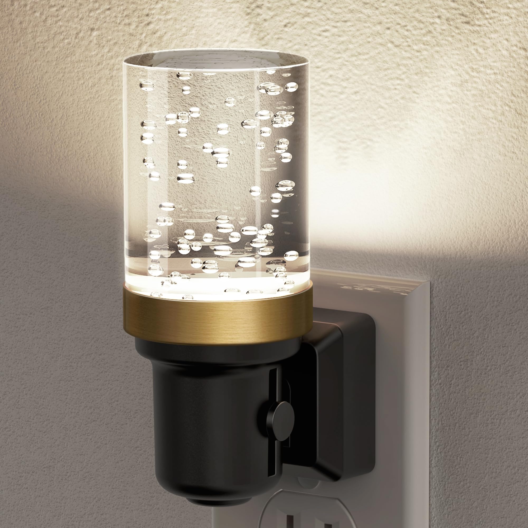 JandCase Night Light, Dimmable Night Lights Plug into Wall, Auto On/Off | Light Sensor Nightlight, 5000K Daylight White 0-100LM Brightness LED Night Light, Bathroom Hallway Bedroom Decoration