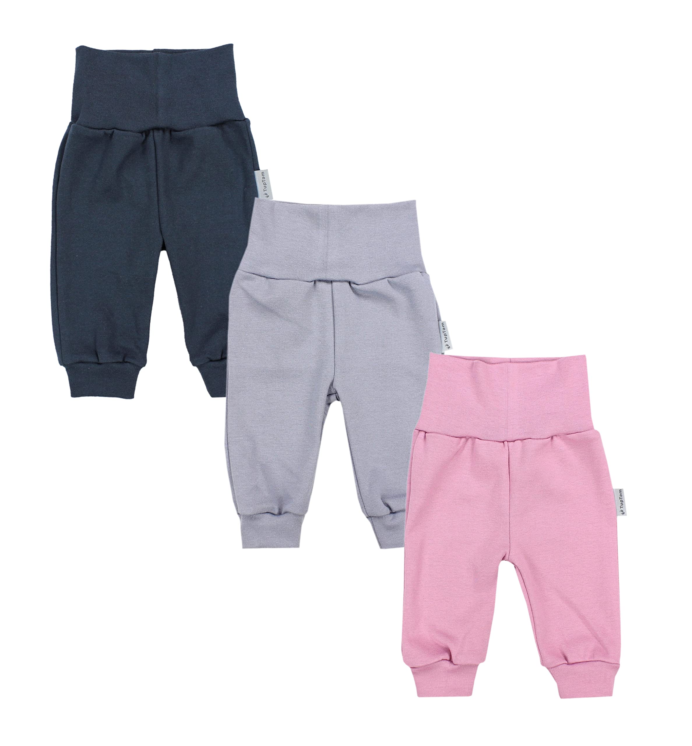 TupTam Pantaloni da Neonato per Bambine da Jogging, Confezione da 3 pz.