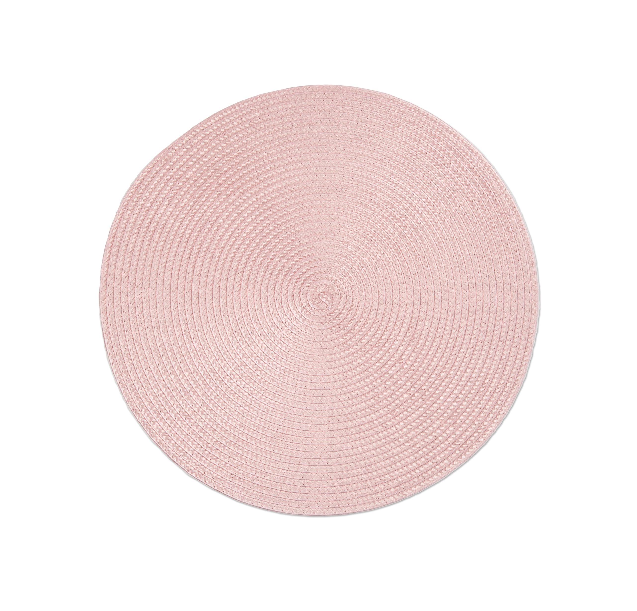 Sets de table ronds Excelsa roses en plastique PP de 36 cm pour habiller vos repas