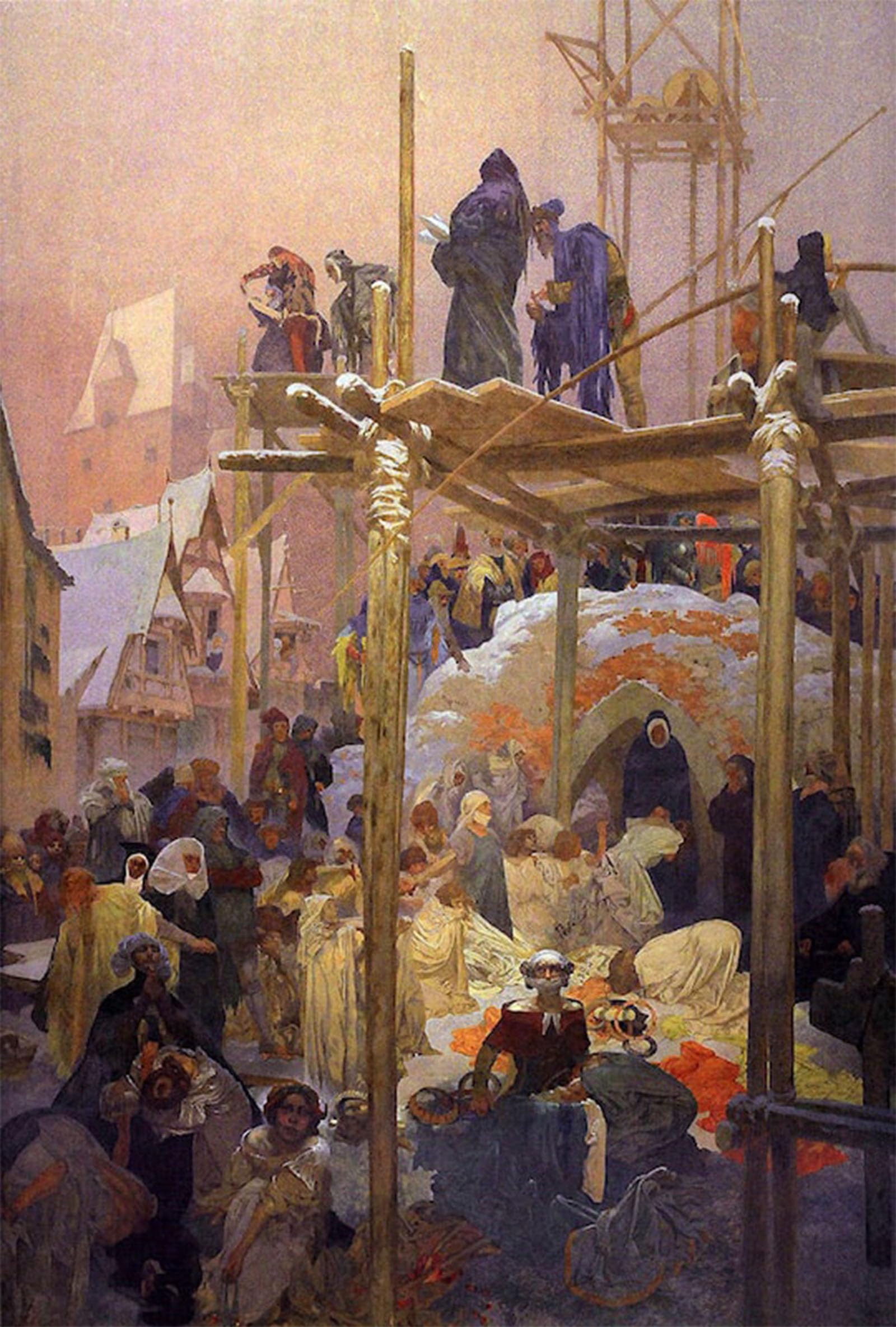 SERENDIPITP Retro Picture Poster Wall Art Pictures Painting the Slav Epic No. Milíc by Alphonse Maria Mucha Wall Art Canvas Print for Wall Decor 60x90cm