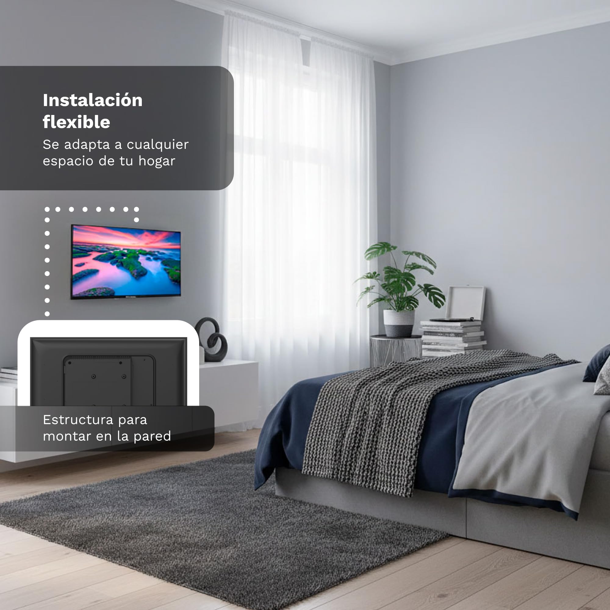 Grunkel LED-246WB12V Smart TV LED 24” HD | Sistema webOS | 12V Autocaravana y Barco | TDT2 + Satélite HD | WiFi | USB Grabador | 3 HDMI | Sonido 6W [Clase de eficiencia energética E]