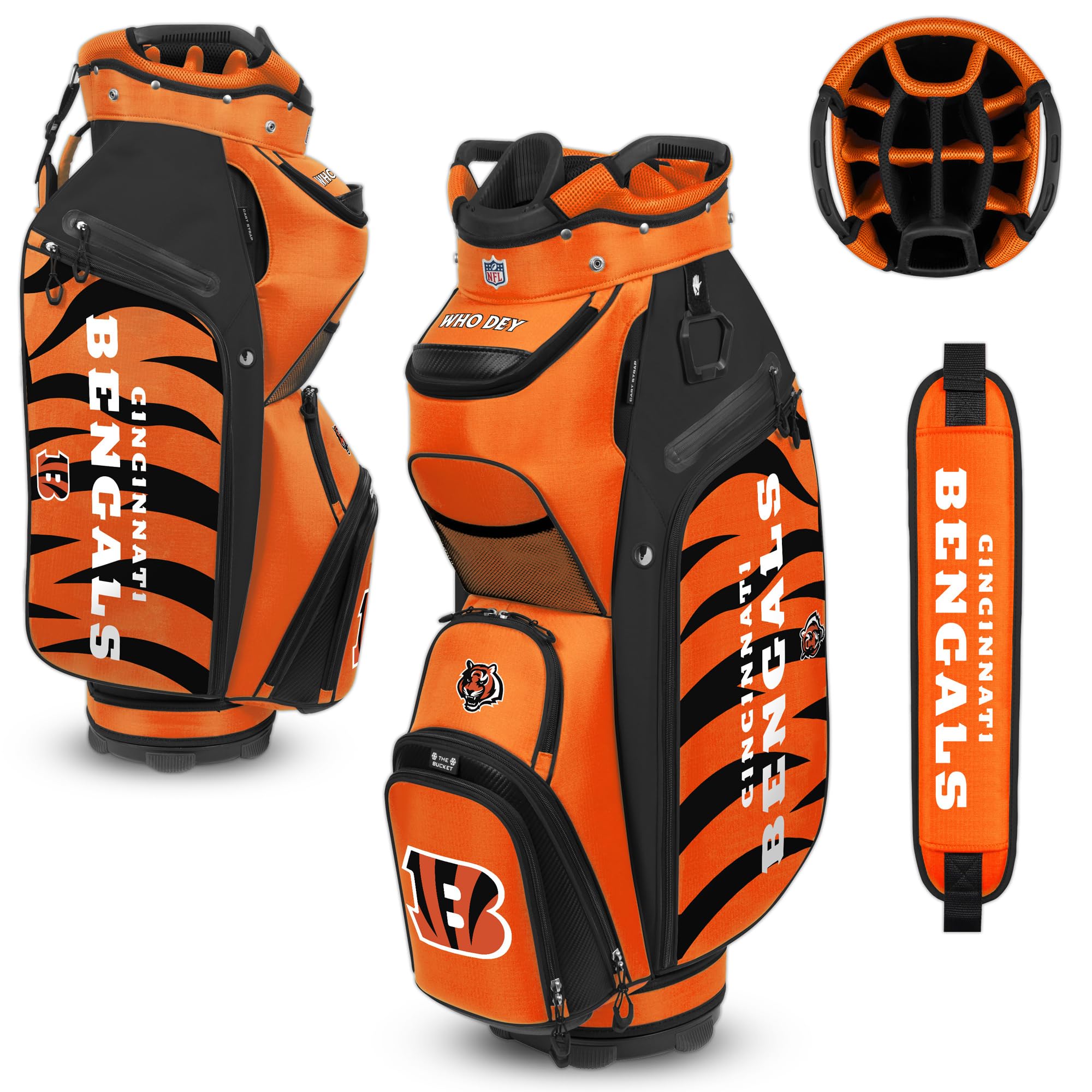 WinCraft Cincinnati Bengals Bucket III Cooler Cart Golf Bag