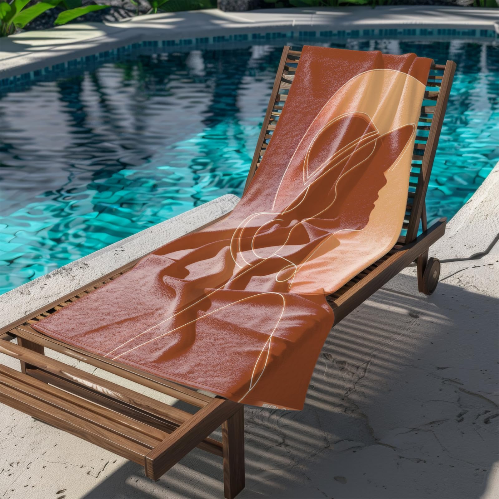 Generico Telo Mare Grande Modello Marrone | Microfibra Telo Mare Antisabbia Leggero Compatto Asciugatura Rapida Assorbente Per Piscina Bagno Lavabile Fino