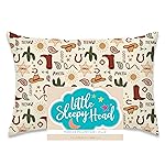 Little Sleepy Head Toddler Pillowcase, 100% Cotton & Hypoallergenic Pillow Case for Toddler Pillow, Snug Fit Envelope Pillowcase, 13x18 Pillowcase, Pilllow Sold Separately (Giddyup)