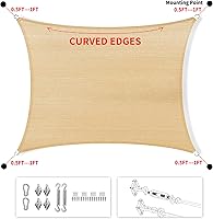 Vista 2 de Toldo protector rectangular rojo de 16 x 20 pies, pantalla solar de tela resistente a prueba de rayos UV, fabricamos tamaños personalizados