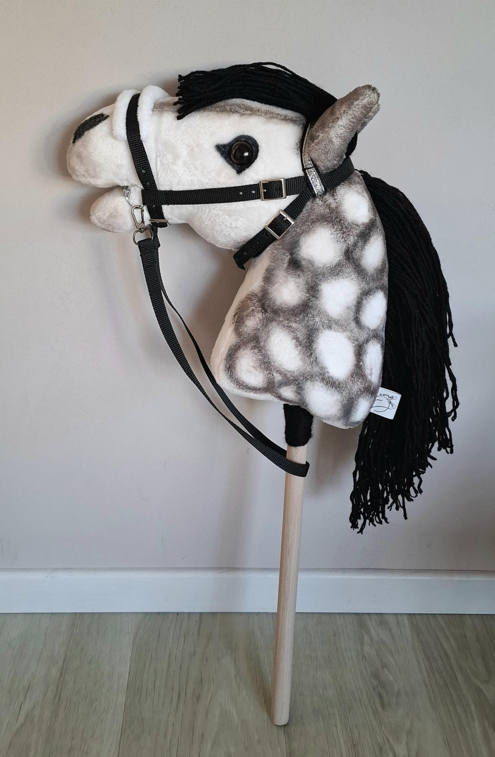 Hobby Horse Pferd Appaloosa Steckenpferd A3 mid Abnehmbare Trense