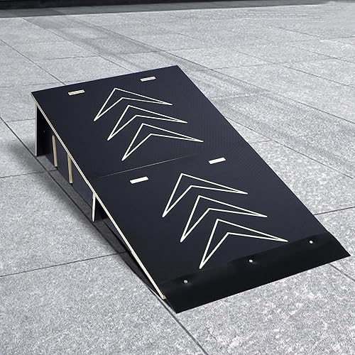 Miniatura 7 de Rampas portátiles para patineta, rampa antideslizante para montar en bicicleta, versión extendida, accesorios para patineta, rampa plegable, rampa