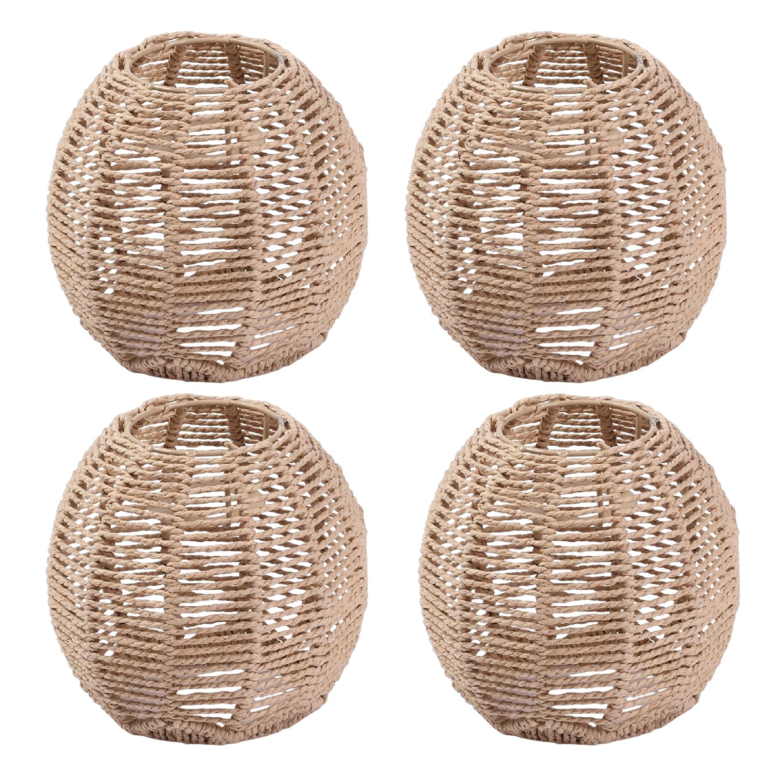 Boho rattanowy abażur, lampa wisząca, abażur papierowy, wisząca, latarnia, lampa stołowa, zapasowy klosz, akcesoria do lampy stołowej, lampy sufitowej (4, sferyczna)