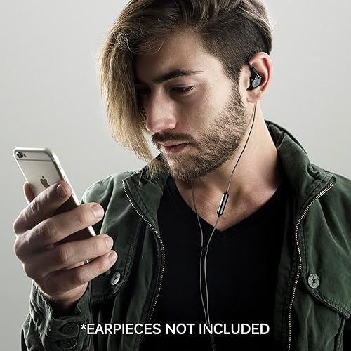 Miniatura 5 de MEE audio Cable estéreo corto de repuesto para monitores intrauditivos M6 PRO, M6 VR y MX PRO Series (transparenteblanco)