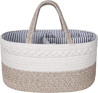 Sac a Langer Panier de - Bac de Rangement Portable, Panier à Linge en avec Poignées Amovibles et Compartiments Interchangeables