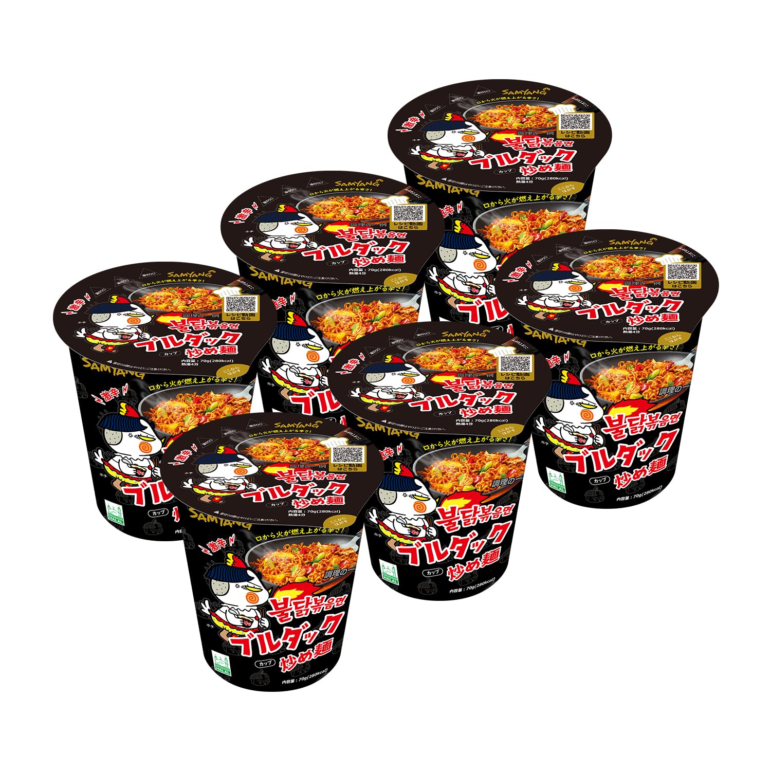 Amazon.co.jp: ブルダック炒め麺 CUP オリジナル 6個セット 70g×6個