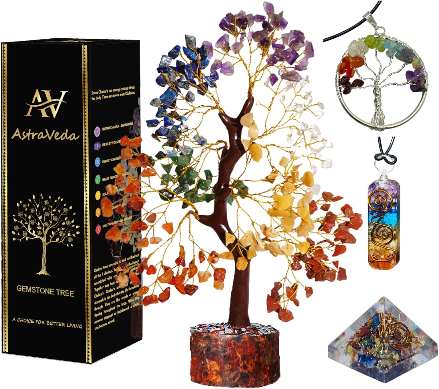 YATSKIA Lapiz Lazuli Crystal Tree Good Luck Money Tree