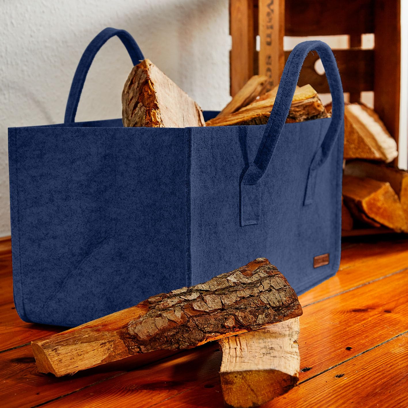 Bolsa De Fieltro Reciclado TANNDESIGN - 31 L, Para Compras, Leña O Transporte - Hecha De Botellas De Plástico, Resistente Y Lavable