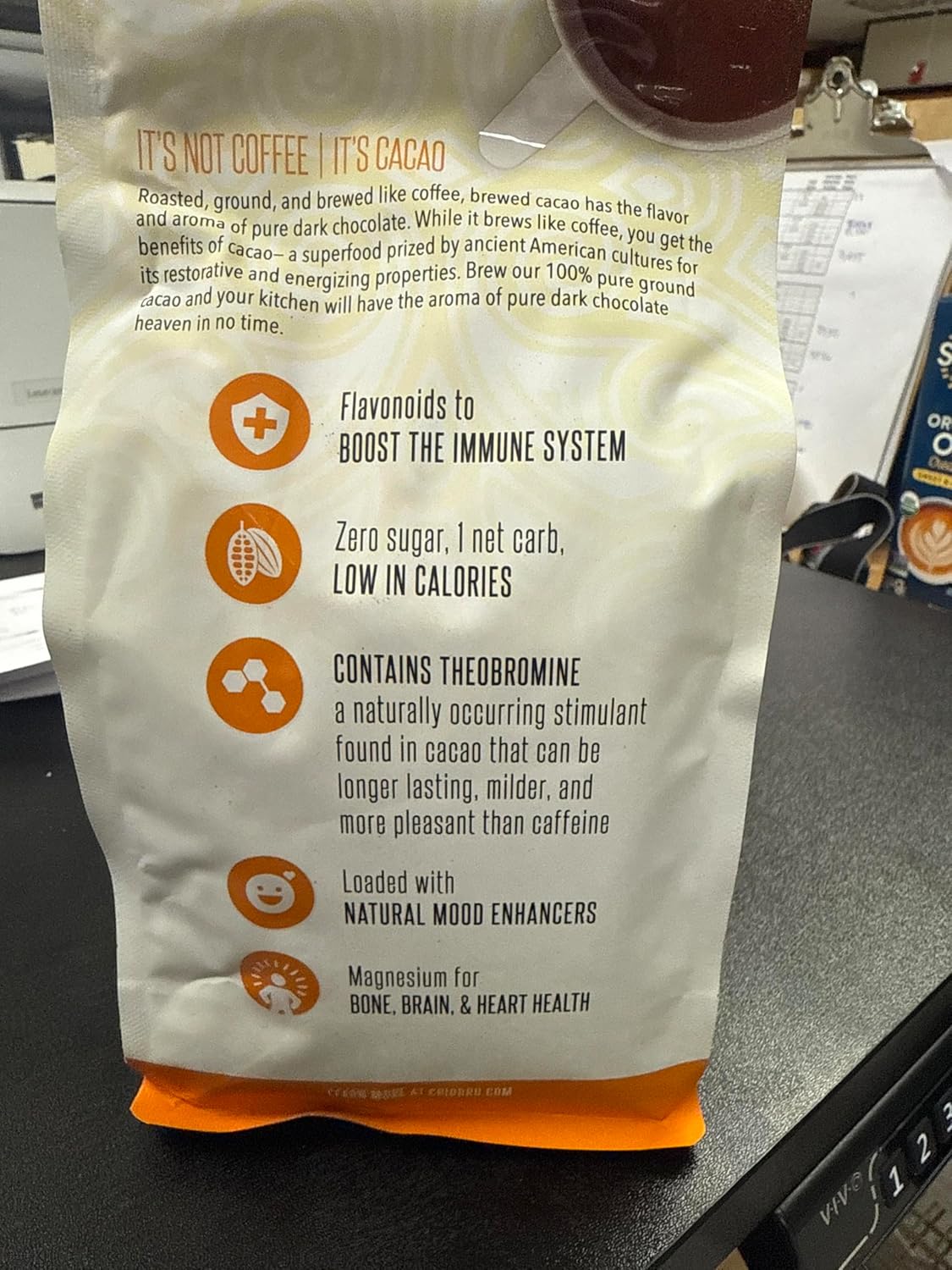 Crio Bru Brewed Cacao Venezuela Medium Roast Coffee Alternative 100 Percent Pure Cacao Beans 99 Caffeine Free 24 Ounce Non Organic