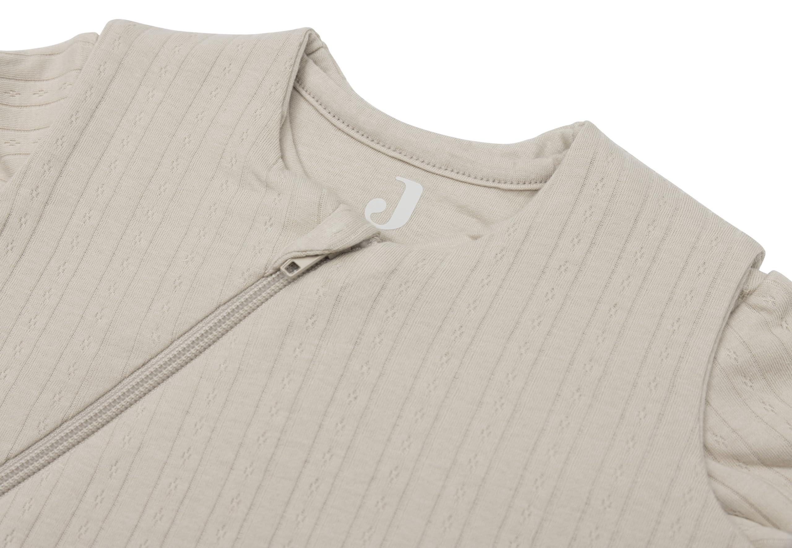 Jollein Ganzjahres Schlafsack Baby - Ajour Nougat - 60 cm - 100% Baumwolle - 0.5 bis 3.0 Tog - Schlafsack Baby Sommer & Winter - Beige