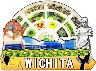 Orlaybar Wichita Kansas (KS) America Decorative Magnet 3D Refrigerator City Travel Souvenir Tourist Gifts Handmade Craft Fridge Magnet Home Decoration -36
