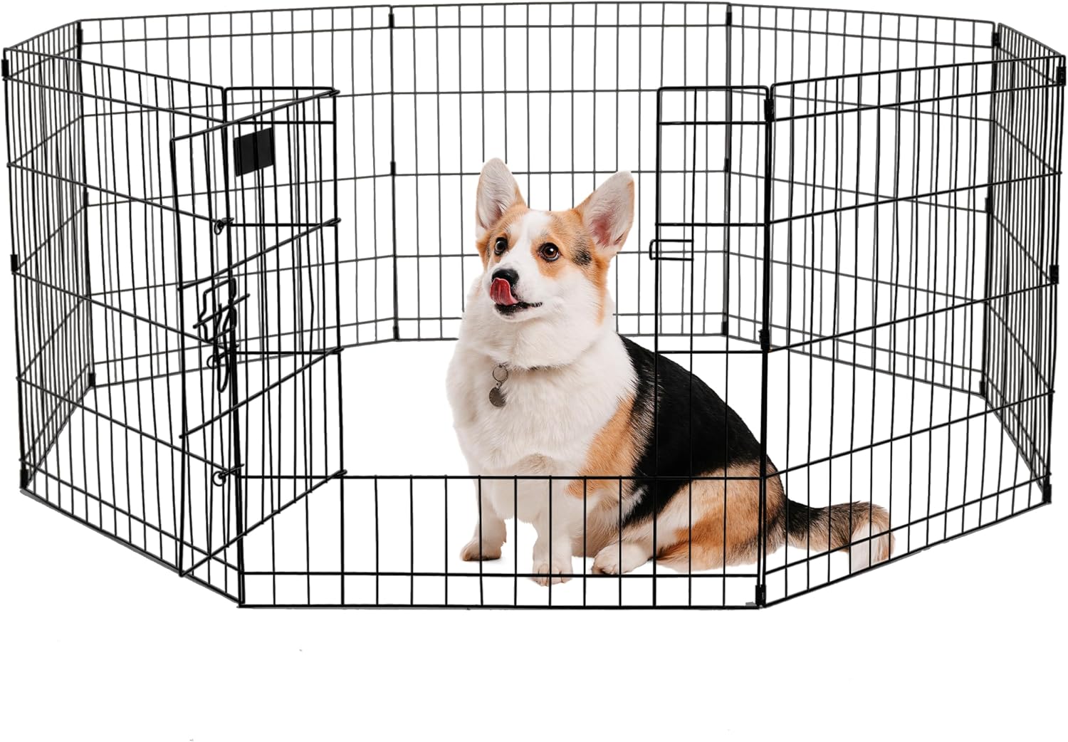 Dog playpen Foldable Metal Pet Playpen with 8 24x24In