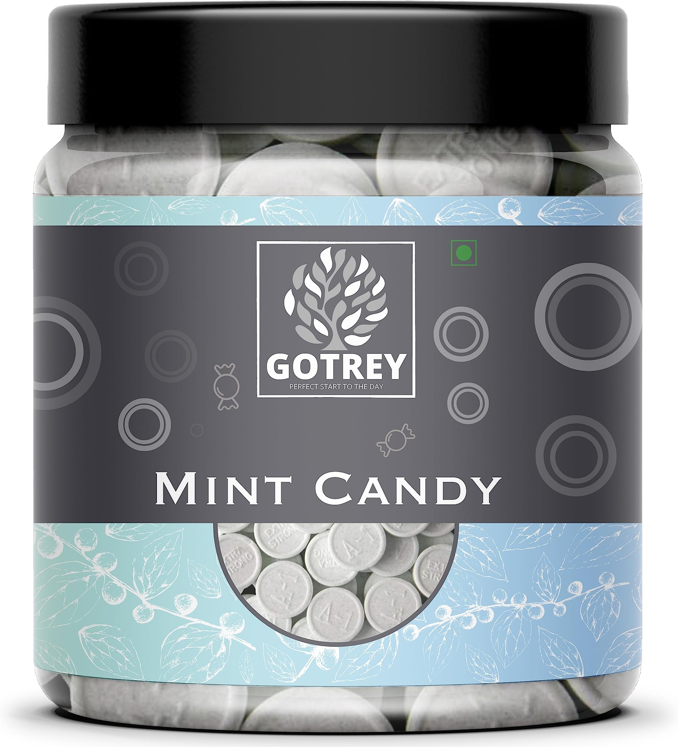 GOTREY Mint Flavour Candy 500 gmTasty Mouth Freshener After-Meal Digestive Sweet Hard Mint Goli for Kids and Adults (Pack of 1)