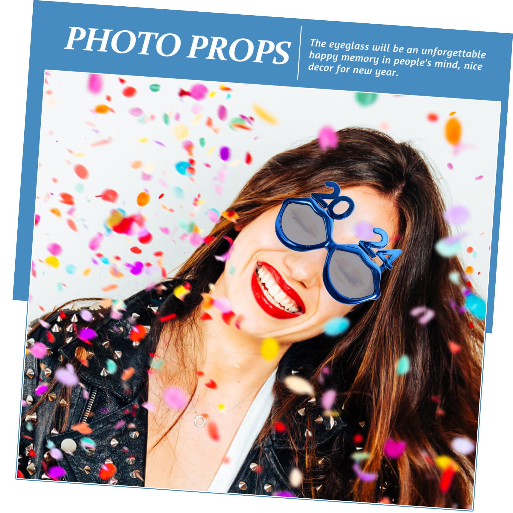 ABOOFAN 5pièces Lunettes De Fête Numériques Year Accessoire Photographique Amusant pour Célébrations De Nouvel an Et Événements Festifs