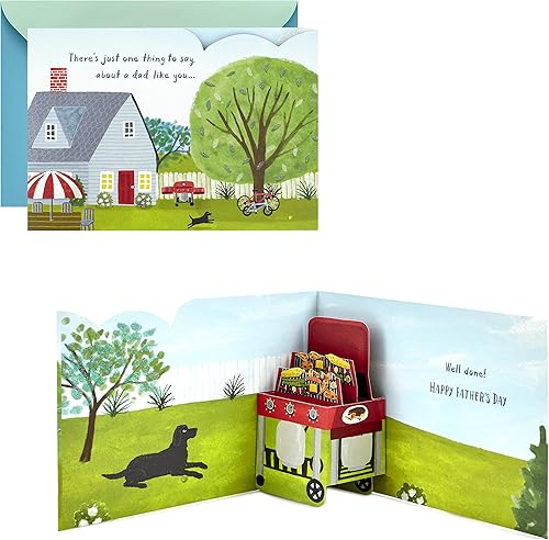 Miniatura 8 de Hallmark Paper Wonder Pop Up - Tarjeta de felicitación para el día del padre., Pop Up, Barbacoa