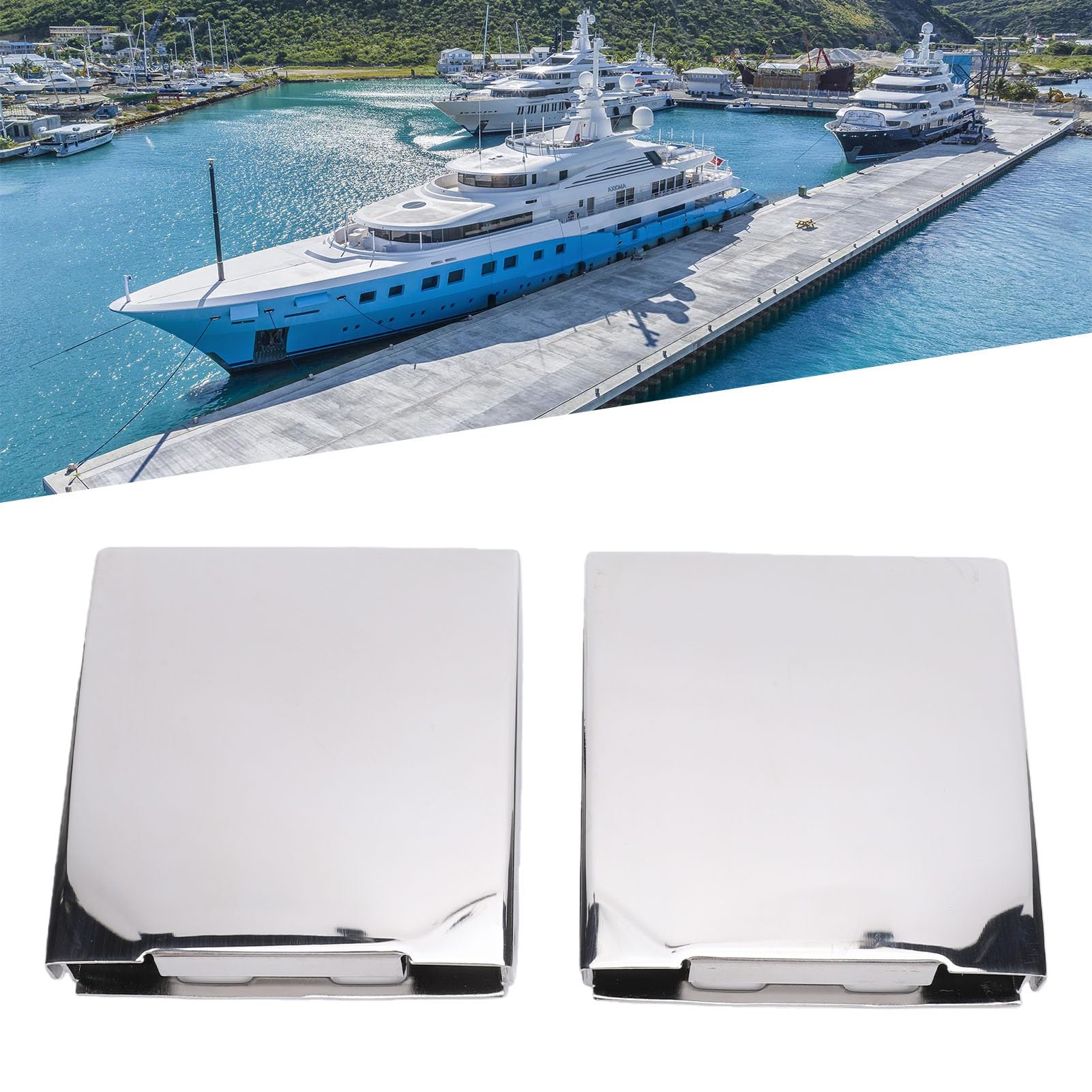 Focket 2 Stück Faltbarer Getränkehalter, Edelstahl-Wandhalterung, Verstellbarer Bootsbecherhalter, Faltbarer Wasserflaschenhalter mit Schrauben für Marine, LKW, Wohnmobile, Boote