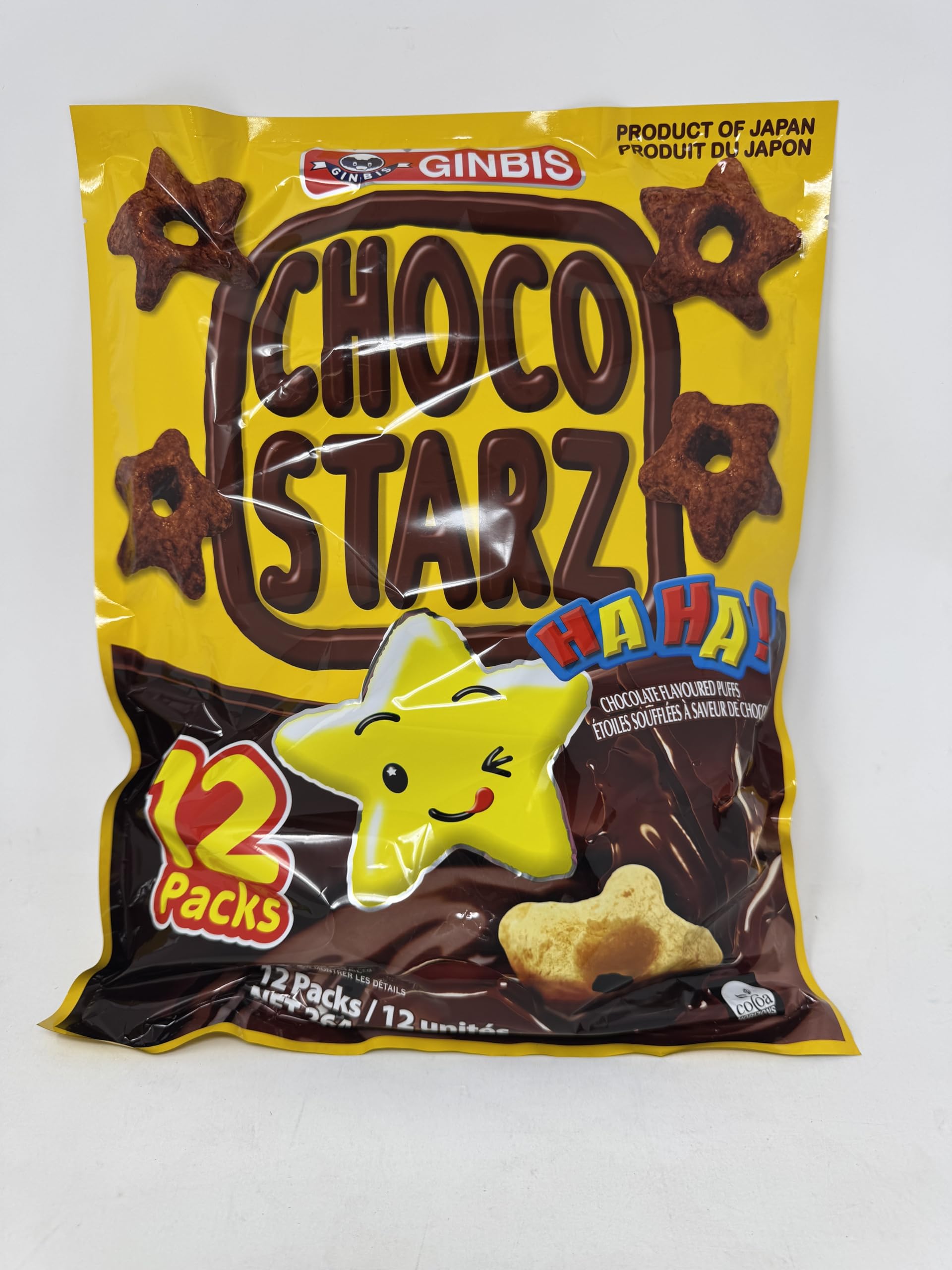 Chocostarz Chocolate Flavoured Puffs Compatible with Ginbis, 12 x