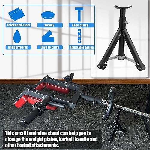 Miniatura 5 de KORIKAHM Viking Press - Mango de mina terrestre para barra olímpica de 2 pulgadas, accesorio de fila en T, accesorios de entrenamiento de fuerza de