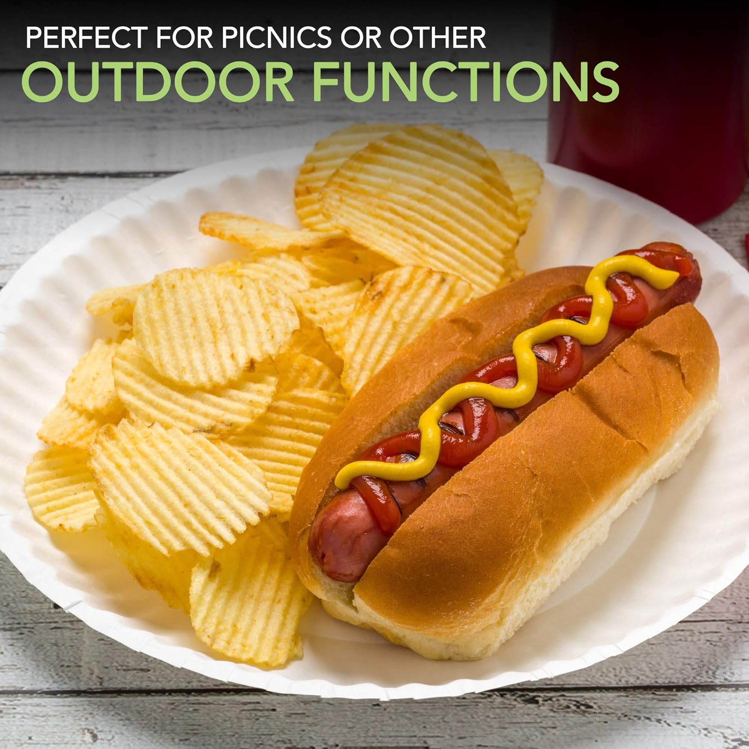 Stock Your Home 9-Inch Paper Plates Uncoated, Everyday Disposable Plates 9" Paper Plate Bulk, White, 1000 Count