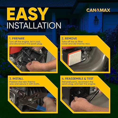 Miniatura 4 de Canamax 16620-Z8D-305 Cera térmica  Compatible con cortacésped Honda 16620-Z8D-305 GCV160A0 GCV160LA0  Reemplazar 16620-Z8D-305