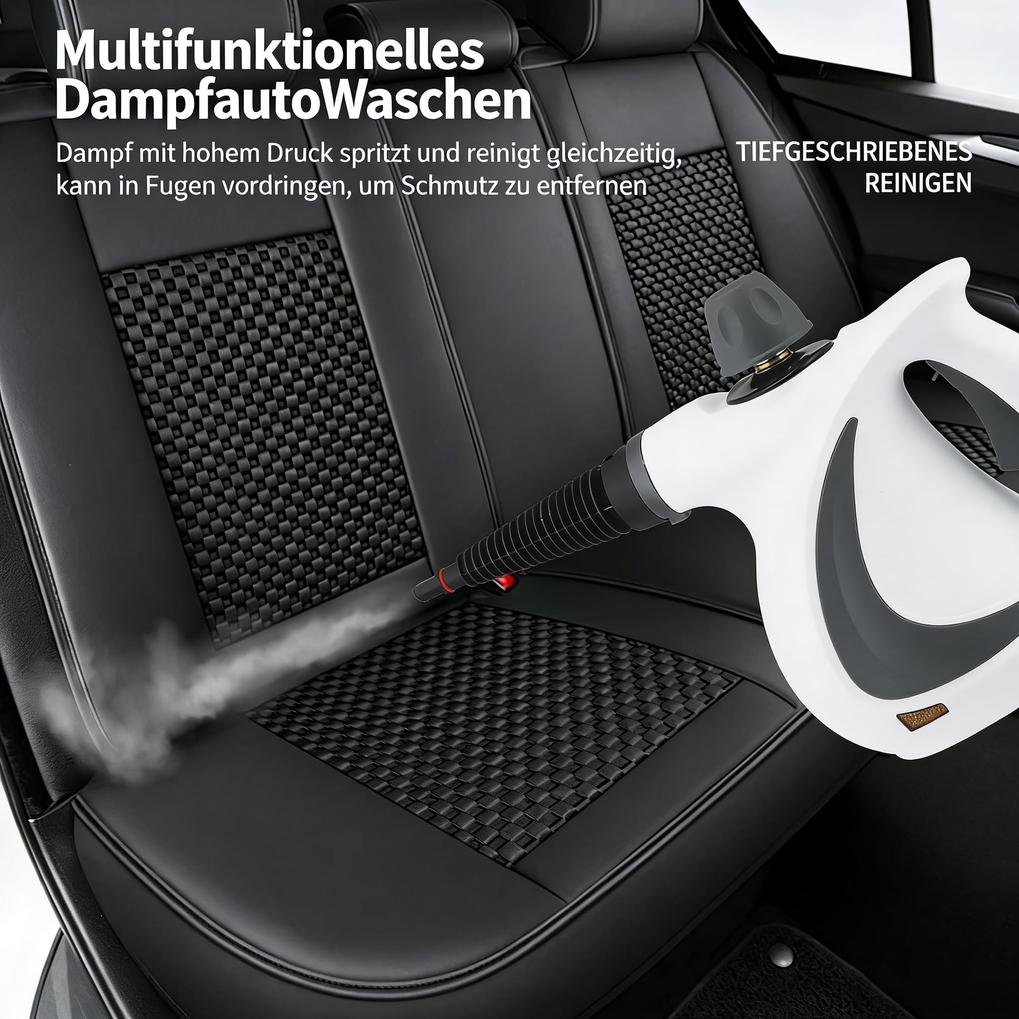 Saubera Hand-Dampfreiniger - Druck Chemikalienfreier Dampfreiniger für Polster & Haustiere mit sämtlichem Zubehör