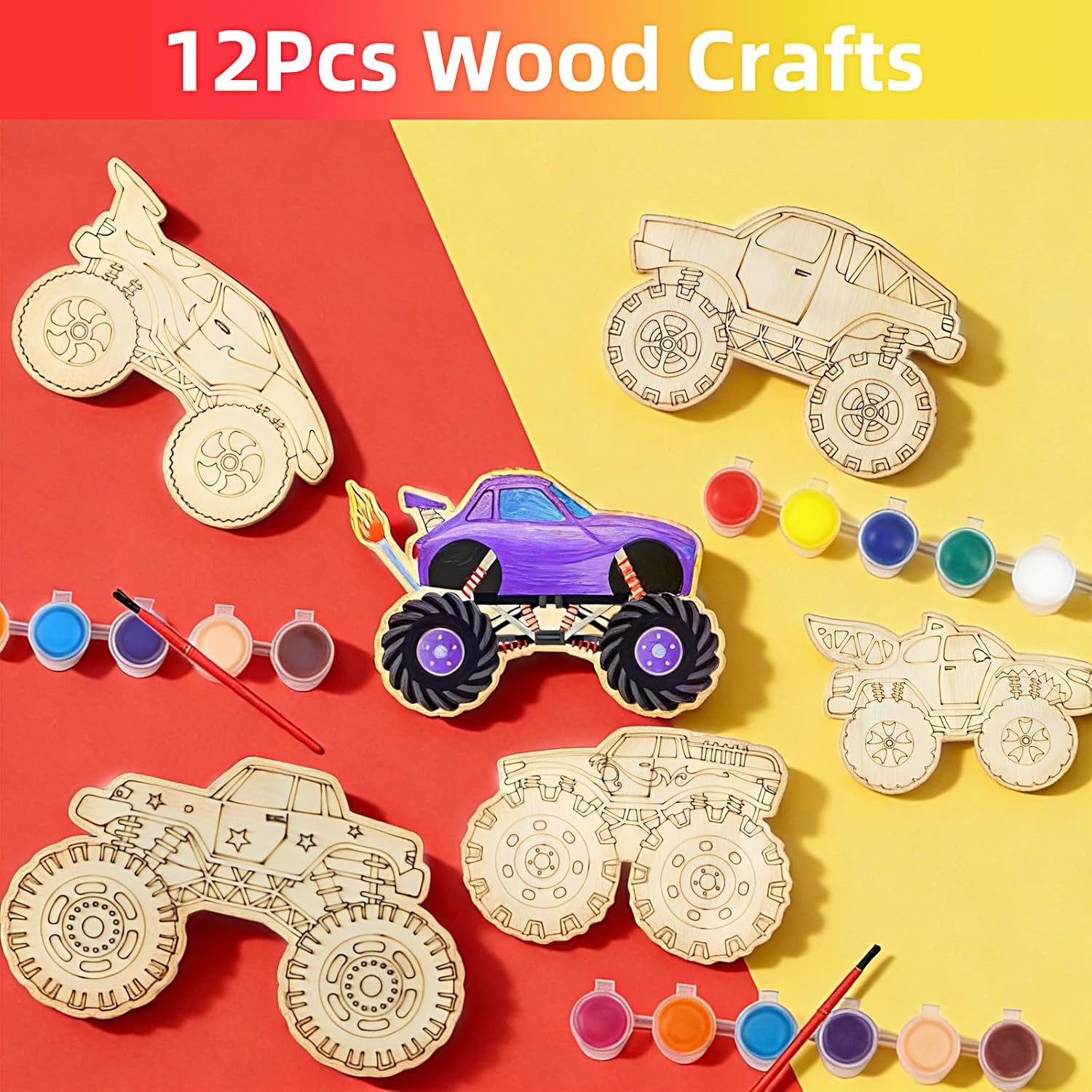 TUWUNA Monster Truck Party Favors for Kids Birthday Decorations Supplies Truck Party Goodie Bags Stuffer Pinata Filler Gifts - Image 4
