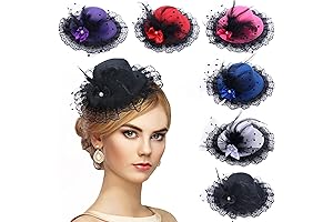 6-Piece Victorian Tea Party Kentucky Derby Mini Fascinators for Girls