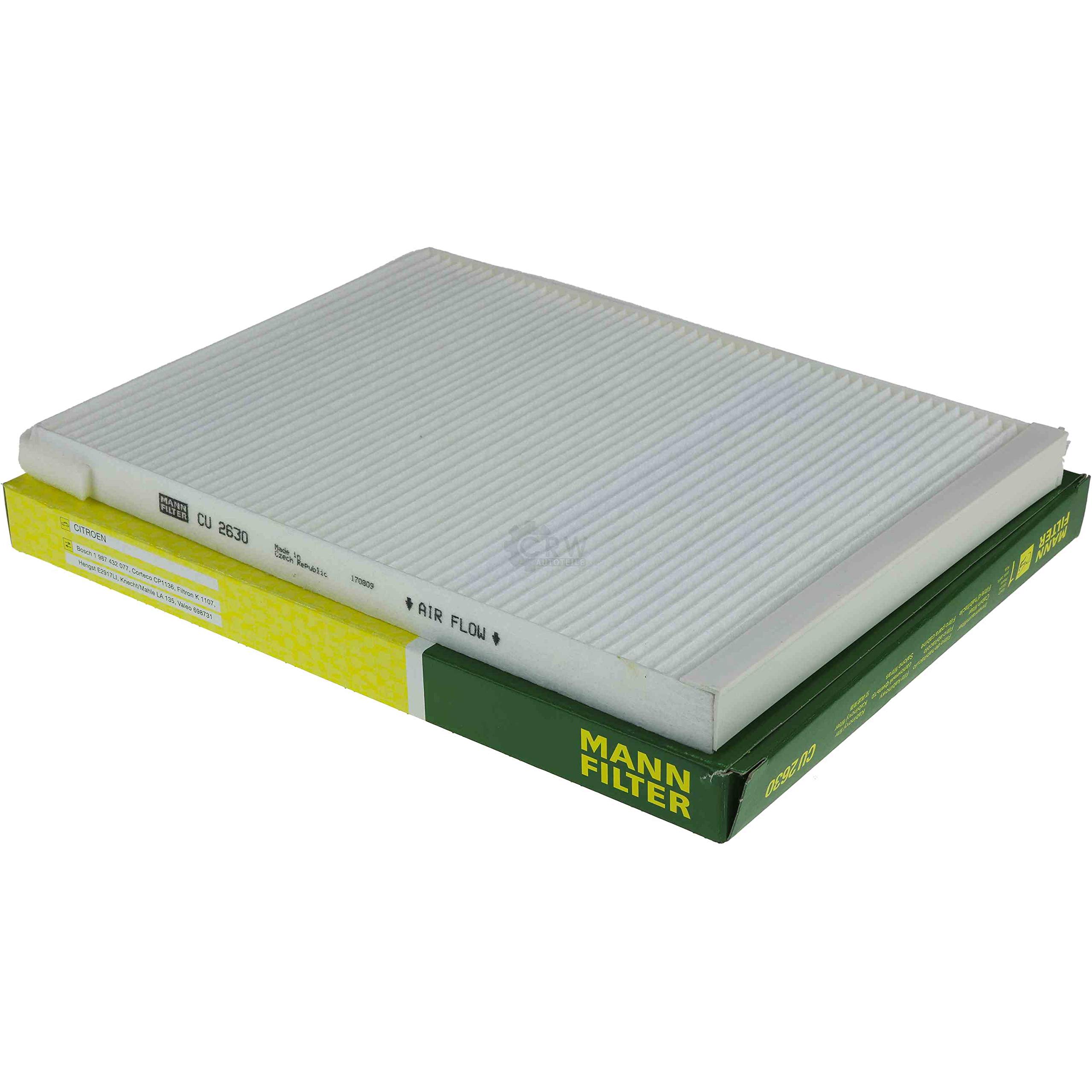 Paquete de inspección Kit de mantenimiento de filtros con filtro de aceite HU 612 x, filtro de aire C 2159, filtro de combustible WK 6031, filtro de habitáculo CU 2630, tornillo de cierre