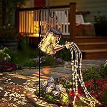 Solar Lights Outdoor Decor, Perfect Gardening for Mom Women Grandma, Thoughtful Birthday Present, Hanging Lanterns Watering Can Lights for Garden, Yard, Porch, Patio Backyard Decoration