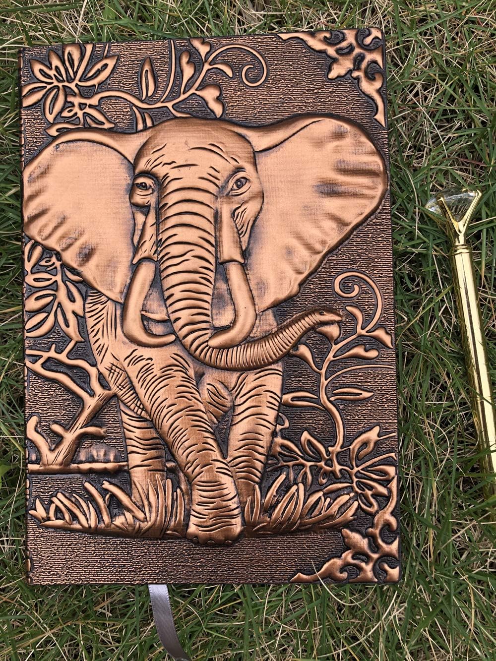 Elephant Journal,Leather Writing Journal Notebook ,A5 Lined Journal,200Pages,Personal Diary-Antique Handmade Embossed Daily Notepad Sketchbook,Travel Diary&Notebooks to Write in,Gift for Men&Women - Image 5