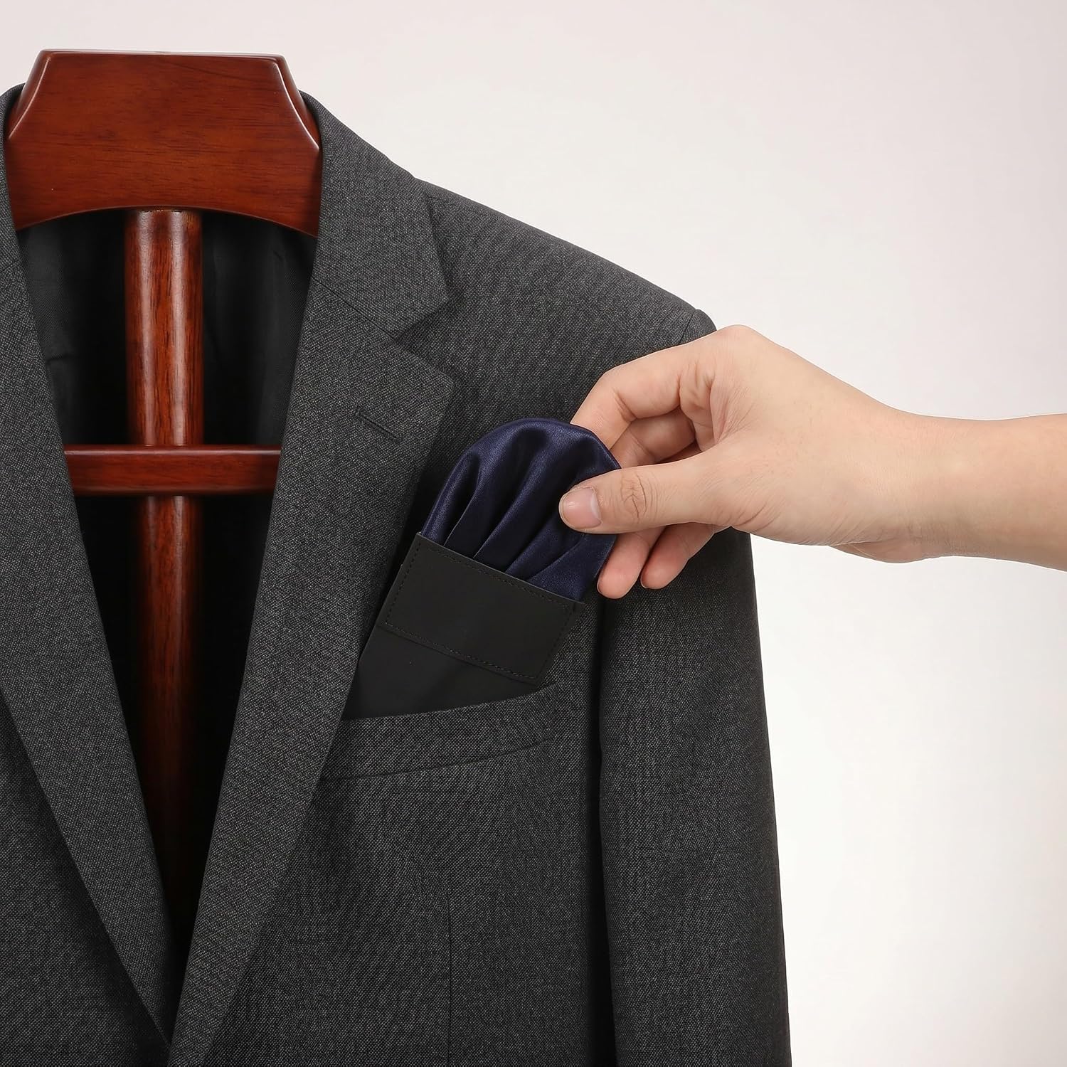6pcs Pre-folded Polyester Pocket Squares for Men, Rectangular Formal Suit Accessories, Soft Handkerchiefs for Wedding, Special Occasions, and Business Events