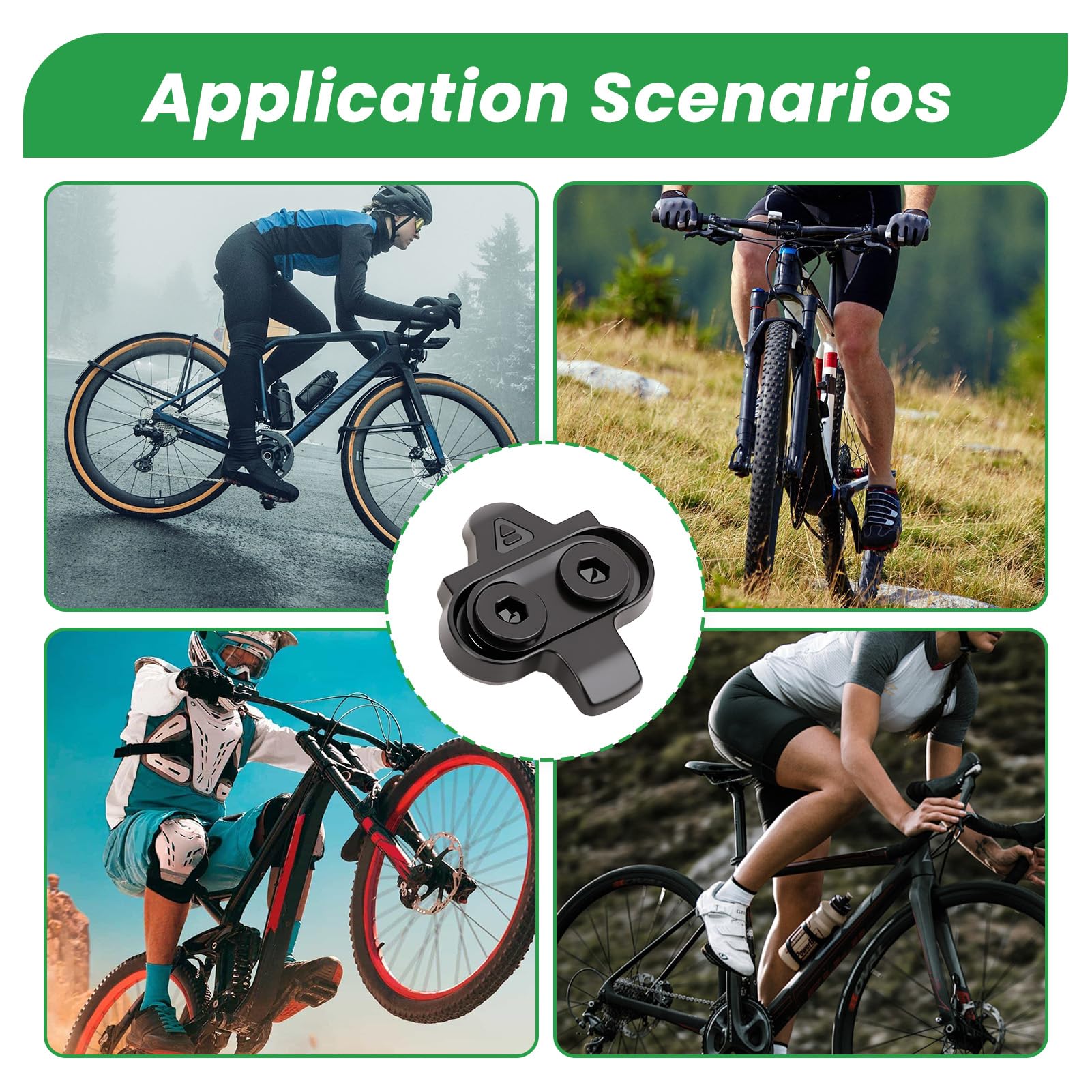 Cleats de bicicleta con placas antideslizantes compatibles con pedales Shimano MTB SPD (SH51) para Cleats Shimano SPD para entrenamiento en interiores, ciclismo al aire libre y commuting