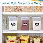 Vtopmart 9.5L 2 Pack Extra Large Flour Sugar Storage Containers, Airtight Kitchen Pantry Organization Canisters with Lids for Bulk Food, Rice, Baking Supplies, BPA Free, Black