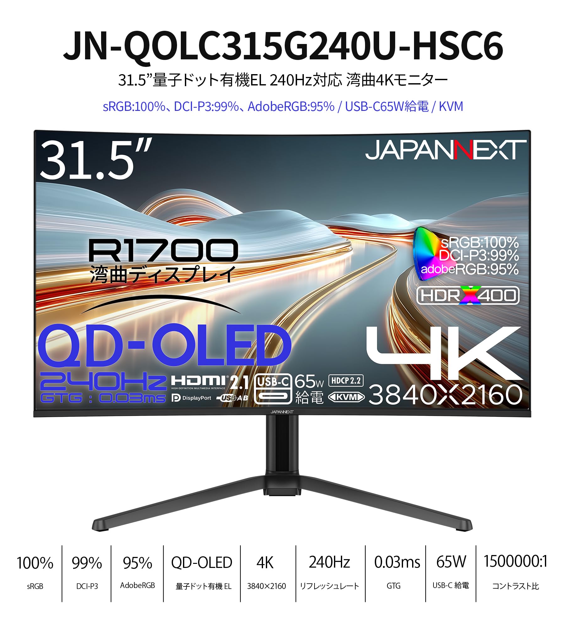 Amazon.co.jp: JAPANNEXT 31.5インチ 湾曲ゲーミングモニター JN