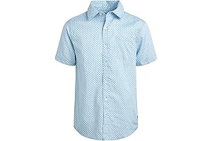 Youth Dot Day Short Sleeve Woven Button-Down Shirt: Stylish Comfort for All Occasions